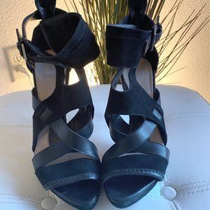 Herve Leger Suede/Leather Heel